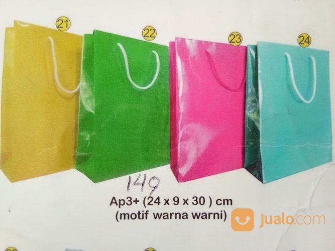 Paper Bag Polos Warna Warni Kertas Laminasi (149)