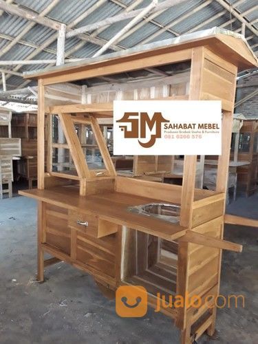 Rombong Soto Lamongan Kayu Mahoni