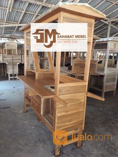 Rombong Soto Lamongan Kayu Mahoni