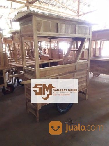 Rombong Soto Lamongan Kayu Mahoni