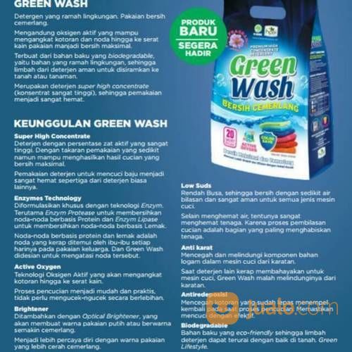 GREEN WASH DETERGENT HPAI Deterjen Ramah Lingkungan