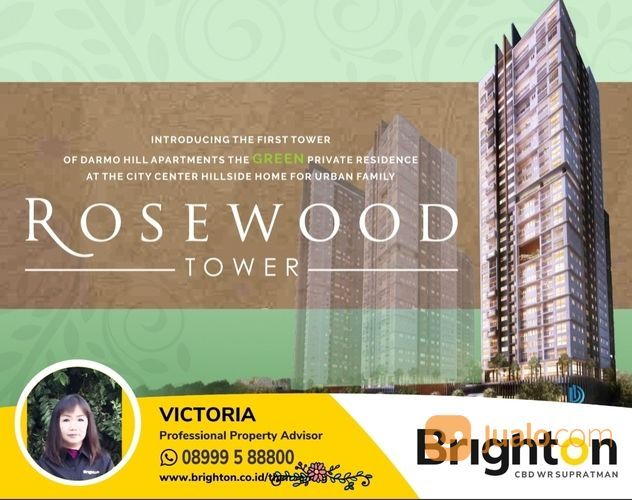 Darmo Hill Apartemen. Lokasi Tertinggi Di Surabaya. Hanya 17m Dari Jl. Mayjen Sungkono