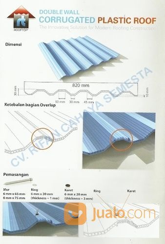 Atap UPVC Rooftop - 5 Meter