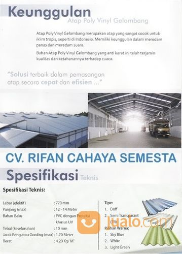 Atap UPVC Rooftop - 5 Meter