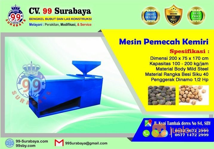 Mesin Pemecah Kemiri - 99 Surabaya