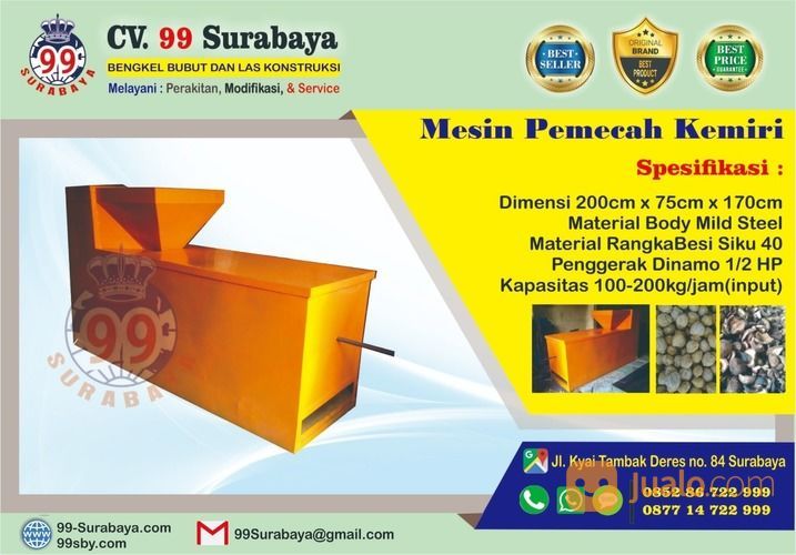 Mesin Pemecah Kemiri - 99 Surabaya