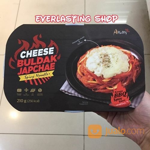 Arumi Japchae Cheese Buldak Instant Vermicelli Keju Mozzarella Daun Parsley Soun Bihun Ramen Ramyun