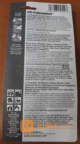 Lem Porting Pc Fahrenheit Putty 1oz,Epoxy Tahan Panas 28gram