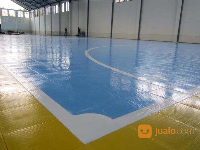 Jaring Dan Lantai Interlock Lapangan Futsal Komplit Dengan Gawang