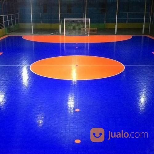 Jaring Dan Lantai Interlock Lapangan Futsal Komplit Dengan Gawang