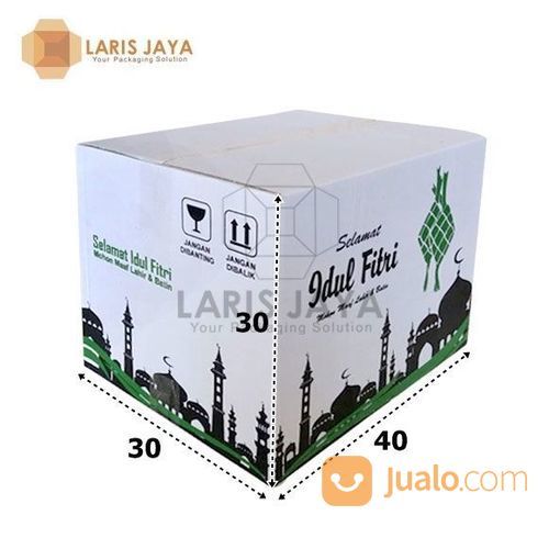 Kardus Parcel Lebaran / Box Idul Fitri 40 X 30 X 30 Cm - Putih