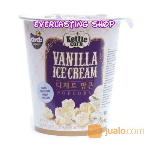 Darda Kettle Corn Vanilla Ice Cream Popcorn Es Krim Vanila Milk Susu Sweet Manis Sugar Korean