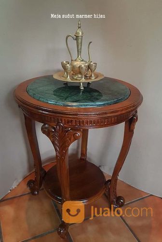 Meja Antik Marmer Hijau