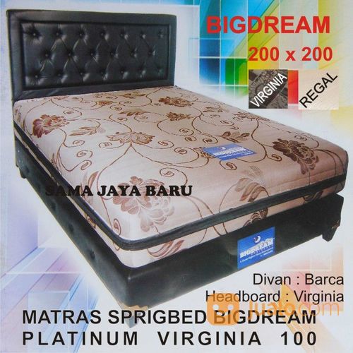 SPRINGBED MATRAS BIGDREAM PLATINUM VIRGINIA/REGAL 100 (SET)