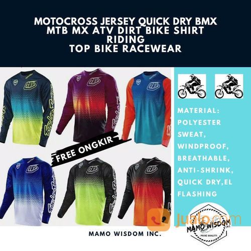 Motocross Jersey Quick Dry BMX MTB MX ATV Dirt Bike Shirt Riding Top Bike Racewear