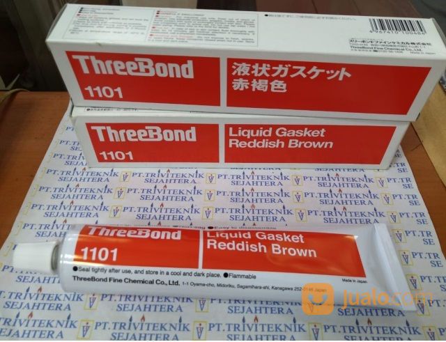 Threebond 1101 Liquid Gasket Plasticrubber Red TB1101,Lem Seal Karet