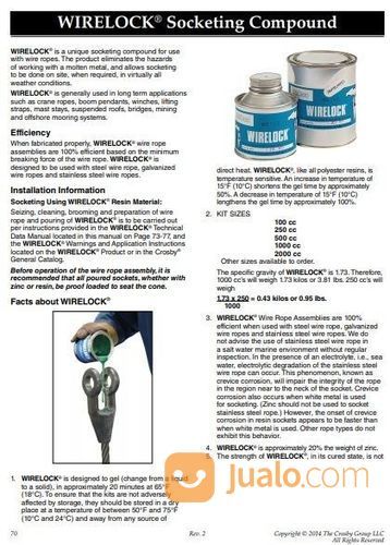 Wire Lock Crosby Socketing Compound,Lem Wirelock Resin Cor Sling