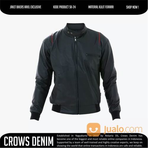 Jaket Pria Hitam, Jaket Kulit, Leather Jacket, Ariel Noah Sk24
