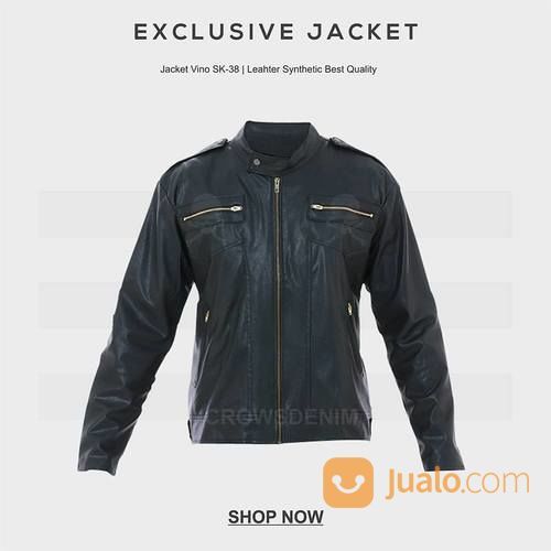 Leather Jacket Korean Style, Jaket Kulit Vino G Bastian Sk38
