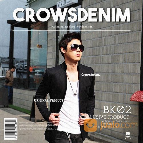 Blazer Black Korean Style, Outfit Shanghai Bk02