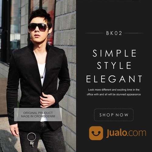 Blazer Black Korean Style, Outfit Shanghai Bk02