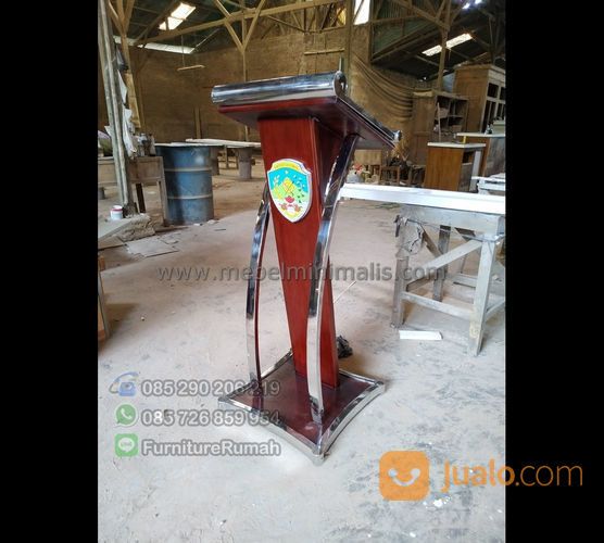 Ready Stock Podium Minimalis Jati Atau Mimbar Stainless Steel