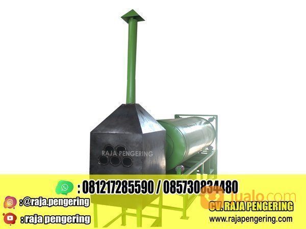 Mesin Pengering Padi Jagung Atau Rotary Dryer Kapasitas 150 Kg Manual Kayu Bakar