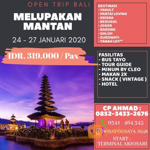 OPEN TRIP BALI 24 JANUARI 2020