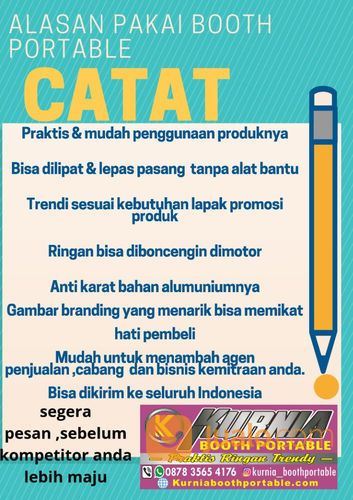 Buat Boothportable / Meja Promosi Lipat & Gerobak Portable Alumunium