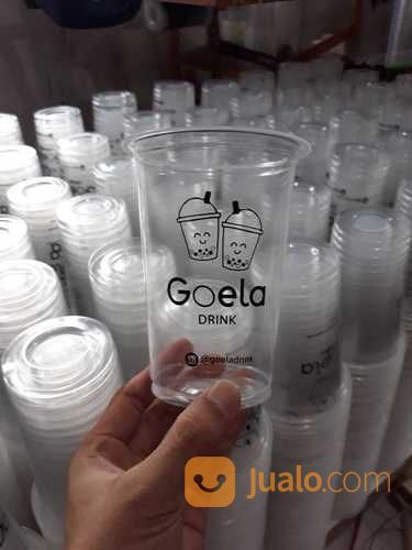 Sablon CUP PET 16oz Sablon Logo