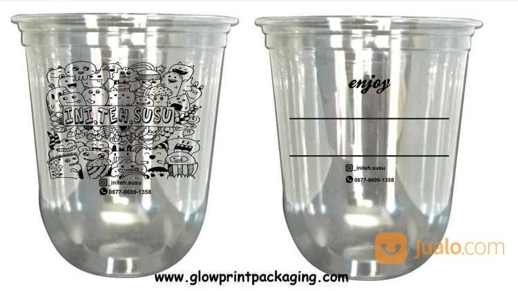 Cetak Logo CUP PP OVAL 12oz 8gram