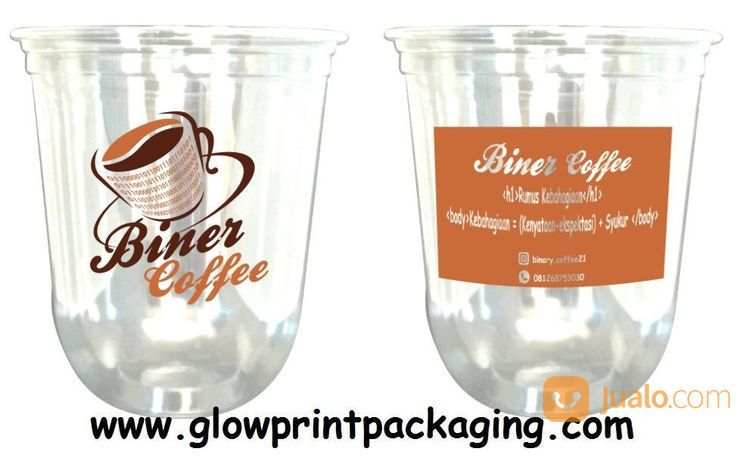 Cetak Logo CUP PP OVAL 16oz 8gram