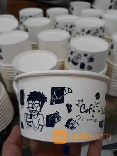 Sablon Gelas Plastik PAPER BOWL 360ml