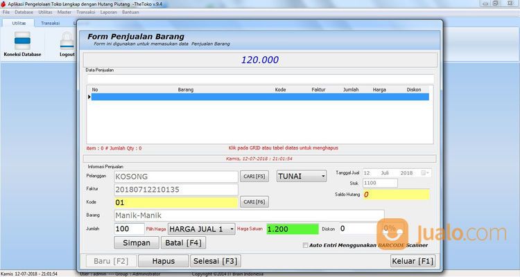 Software TOKO | Aplikasi Toko | Program Toko