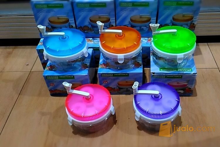 Blender Pemotong Sayuran Manual, Twisting Vegetable Chopper