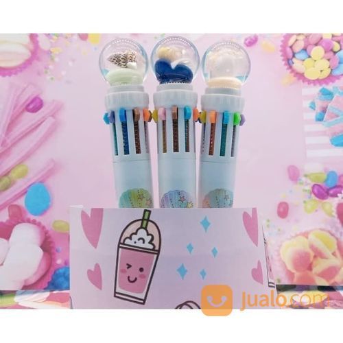 Pulpen Gel Jelly Full Color Ball Pearl Pen Dreamer All Varian Round