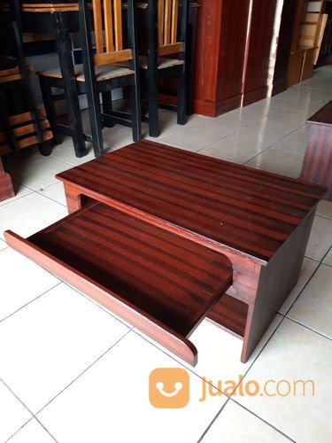 Meja Kayu Slorokan Laci Keyboard Komputer Laptop Belajar Tulis Kayu Lesehan Kayu Albasia, Bisa COD