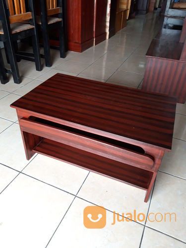 Meja Kayu Slorokan Laci Keyboard Komputer Laptop Belajar Tulis Kayu Lesehan Kayu Albasia, Bisa COD