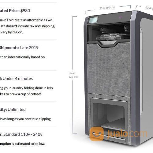 Foldimate, Mesin Lipat, Setrika, Parfum Otomatis Terbaru Ces2019