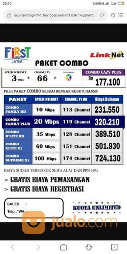 Internet & Tv Channels Berkualitas, Tanpa Batas "FirstMedia"