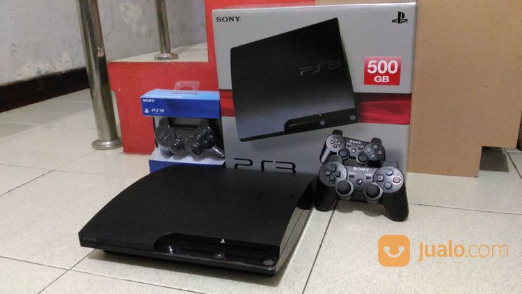 PS3 Slim Terbaik HD 500GB Full 100 Judul Game & 2 Stik PS3