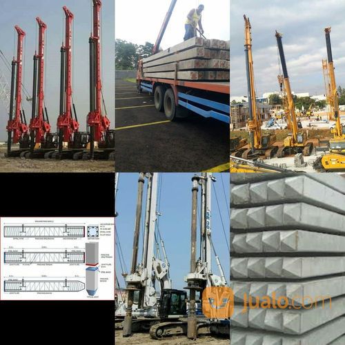 Pancang Paku Bumi, Alat In Jack Hydraulic, Diesel Hammer, Drop Hammer, Tiang Beton Pracetak K500.