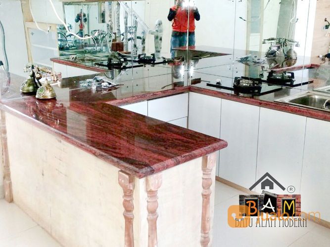 GRANIT MARMER TOP TABLE KITCHEN SET PALEMBANG