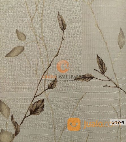 Wallpaper Dinding PREMIUM Motif Daun Salur De Cafe 19