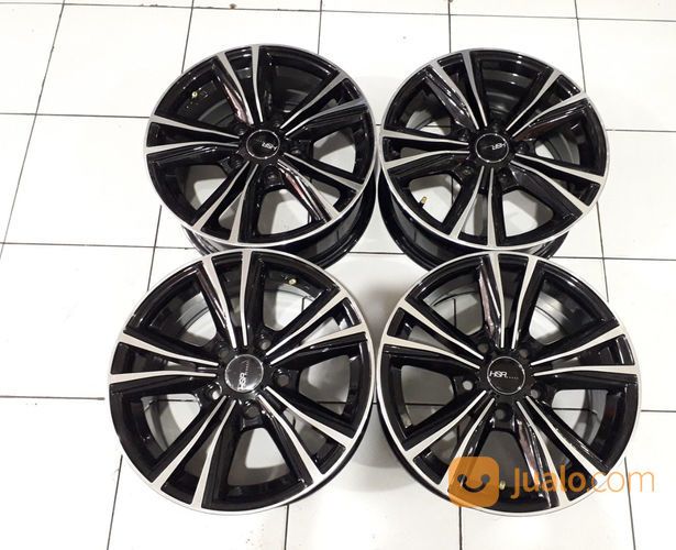 Credit Velg HSR Stone R15 Pcd 5X114,3 Lebar 6,5 Offset 35 Black Polis