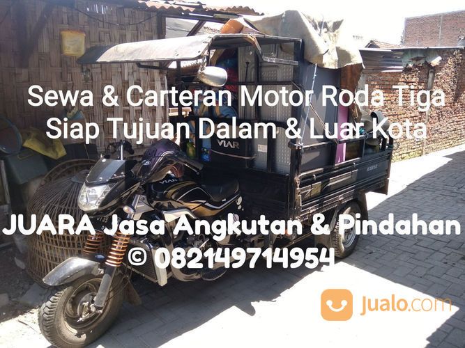 Sewa Carteran Jasa Angkut Motor Gerobak Roda Tiga Viar Tossa Fukuda Surabaya