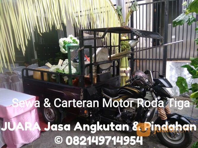 Sewa Carteran Jasa Angkut Motor Gerobak Roda Tiga Viar Tossa Fukuda Surabaya