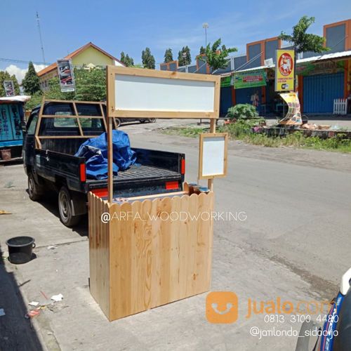 Rombong Booth Kayu Solid Lipat Portable Bongkarpasang