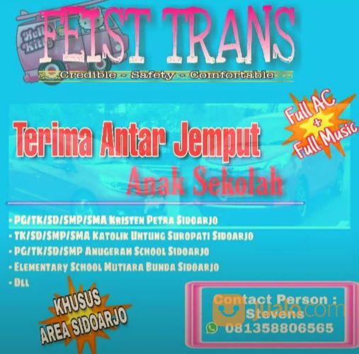 Terima Jasa Antar Jemput Anak Sekolah Area Sidoarjo