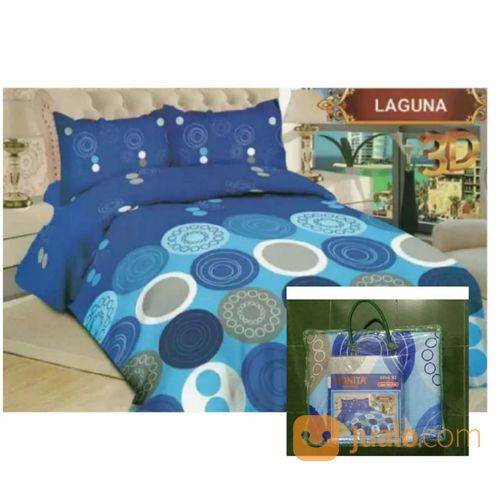 Bed Cover Flat Bonita Ukuran 220x220 Motif Laguna